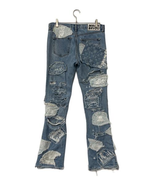 EV BRAVADO（エブ ブラバド）EV BRAVADO (エブ ブラバド) ダメージ加工ジーンズ ブルー サイズ:30の古着・服飾アイテム