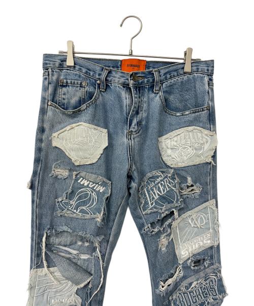 EV BRAVADO（エブ ブラバド）EV BRAVADO (エブ ブラバド) ダメージ加工ジーンズ ブルー サイズ:30の古着・服飾アイテム