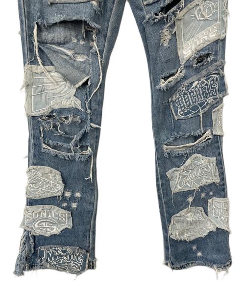 EV BRAVADO（エブ ブラバド）EV BRAVADO (エブ ブラバド) ダメージ加工ジーンズ ブルー サイズ:30の古着・服飾アイテム