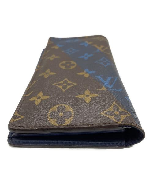 LOUIS VUITTON（ルイ ヴィトン）LOUIS VUITTON (ルイ ヴィトン) 2つ折り財布 ブラウン×ブルーの古着・服飾アイテム