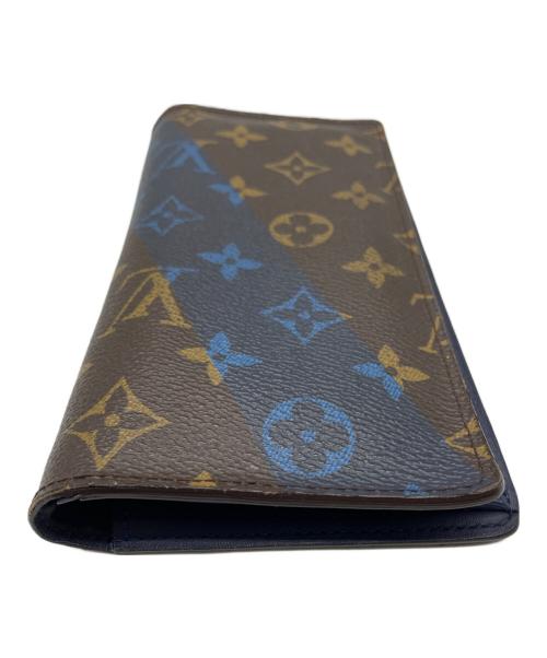 LOUIS VUITTON（ルイ ヴィトン）LOUIS VUITTON (ルイ ヴィトン) 2つ折り財布 ブラウン×ブルーの古着・服飾アイテム