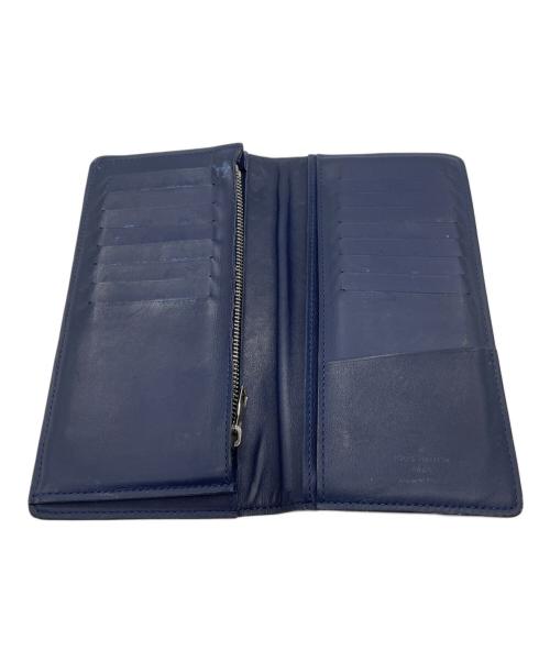LOUIS VUITTON（ルイ ヴィトン）LOUIS VUITTON (ルイ ヴィトン) 2つ折り財布 ブラウン×ブルーの古着・服飾アイテム