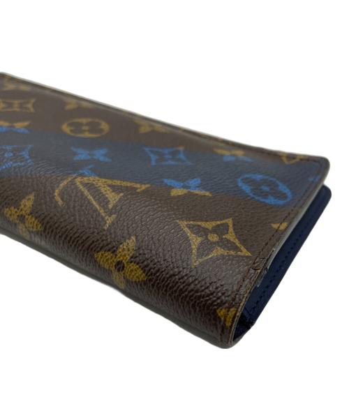 LOUIS VUITTON（ルイ ヴィトン）LOUIS VUITTON (ルイ ヴィトン) 2つ折り財布 ブラウン×ブルーの古着・服飾アイテム