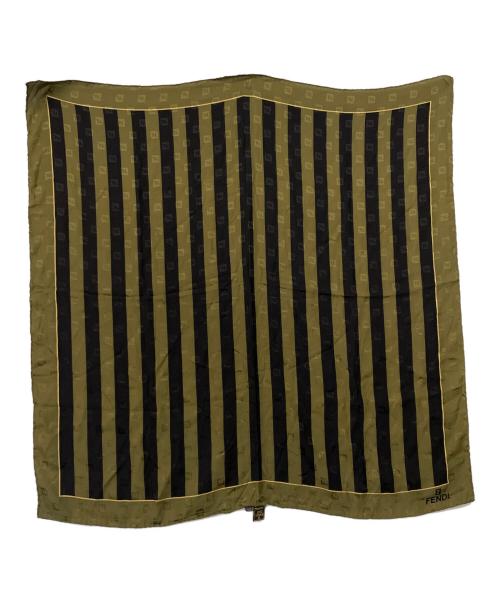 FENDI（フェンディ）FENDI (フェンディ) スカーフ オリーブ×ブラックの古着・服飾アイテム