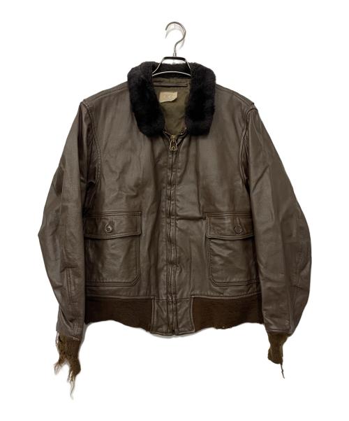 NO BRAND（ノーブランド）NO BRAND (ノーブランド) 70sヴィンテージ レザーフライトジャケット サイズ:46の古着・服飾アイテム