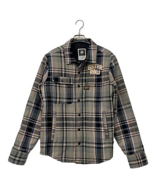 G-STAR RAW（ジースターロゥ）G-STAR RAW (ジースターロゥ) ジップジャケット ライトグレー×ブラック サイズ:Lの古着・服飾アイテム