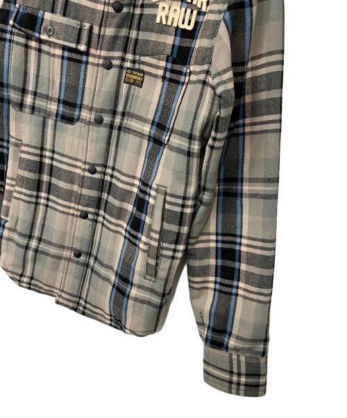 G-STAR RAW（ジースターロゥ）G-STAR RAW (ジースターロゥ) ジップジャケット ライトグレー×ブラック サイズ:Lの古着・服飾アイテム