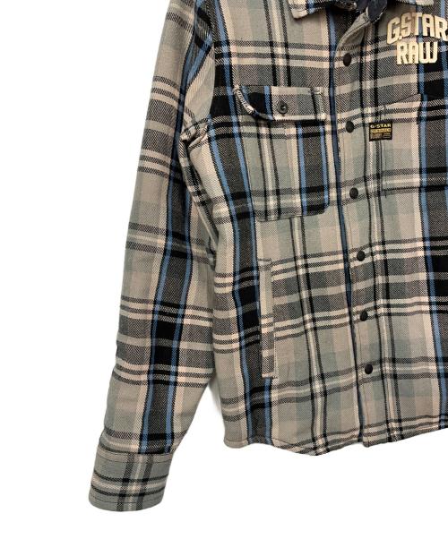 G-STAR RAW（ジースターロゥ）G-STAR RAW (ジースターロゥ) ジップジャケット ライトグレー×ブラック サイズ:Lの古着・服飾アイテム