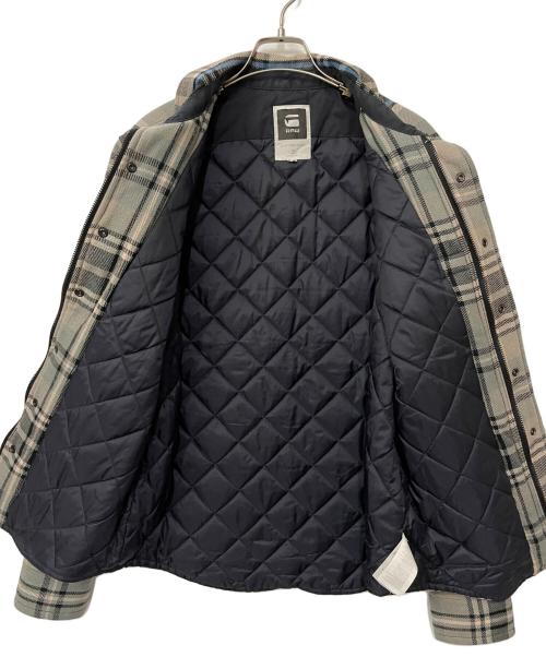 G-STAR RAW（ジースターロゥ）G-STAR RAW (ジースターロゥ) ジップジャケット ライトグレー×ブラック サイズ:Lの古着・服飾アイテム