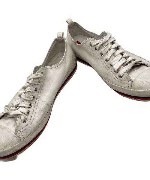 PRADA（プラダ）PRADA (プラダ) ローカットスニーカー ホワイト サイズ:9の古着・服飾アイテム