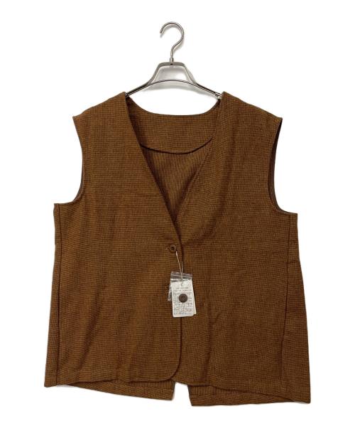 OLLUN（オルン）OLLUN (オルン) ベスト ブラウン サイズ:Free 未使用品の古着・服飾アイテム