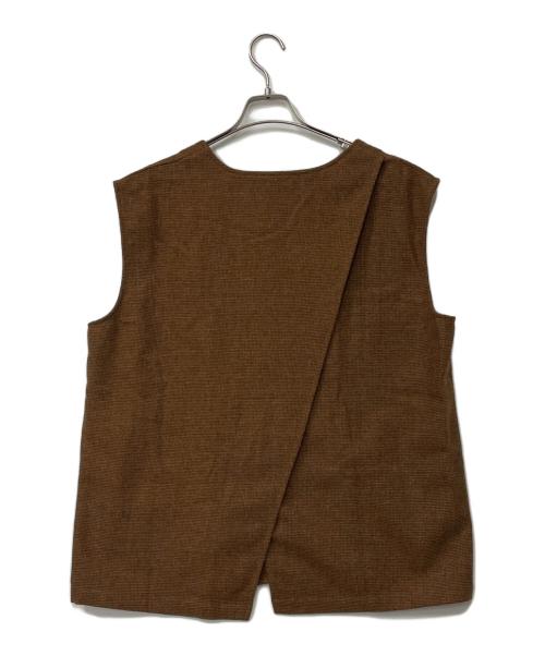 OLLUN（オルン）OLLUN (オルン) ベスト ブラウン サイズ:Free 未使用品の古着・服飾アイテム