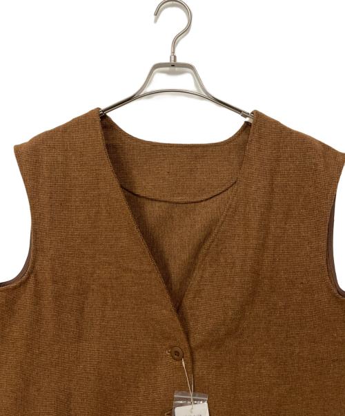 OLLUN（オルン）OLLUN (オルン) ベスト ブラウン サイズ:Free 未使用品の古着・服飾アイテム