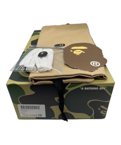 A BATHING APE（ア ベイシング エイプ）A BATHING APE (ア ベイシング エイプ) ローカットスニーカー ホワイト×ピンク サイズ:27の古着・服飾アイテム