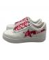 A BATHING APE (ア ベイシング エイプ) ローカットスニーカー ホワイト×ピンク サイズ:27：24000円