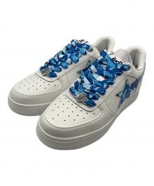 A BATHING APE（ア ベイシング エイプ）の古着「ローカットスニーカー」｜ホワイト×ブルー