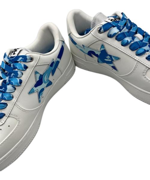 A BATHING APE（ア ベイシング エイプ）A BATHING APE (ア ベイシング エイプ) ローカットスニーカー ホワイト×ブルー サイズ:27の古着・服飾アイテム