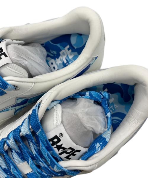 A BATHING APE（ア ベイシング エイプ）A BATHING APE (ア ベイシング エイプ) ローカットスニーカー ホワイト×ブルー サイズ:27の古着・服飾アイテム