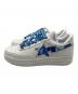 A BATHING APE (ア ベイシング エイプ) ローカットスニーカー ホワイト×ブルー サイズ:27：24000円