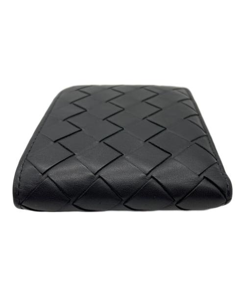 BOTTEGA VENETA（ボッテガベネタ）BOTTEGA VENETA (ボッテガベネタ) 2つ折り財布 ブラック×グリーンの古着・服飾アイテム