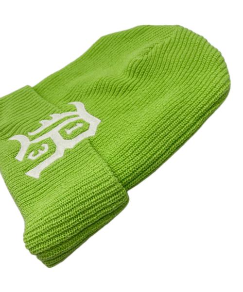 R13（アールサーティン）R13 (アールサーティン) ニット帽 黄緑の古着・服飾アイテム