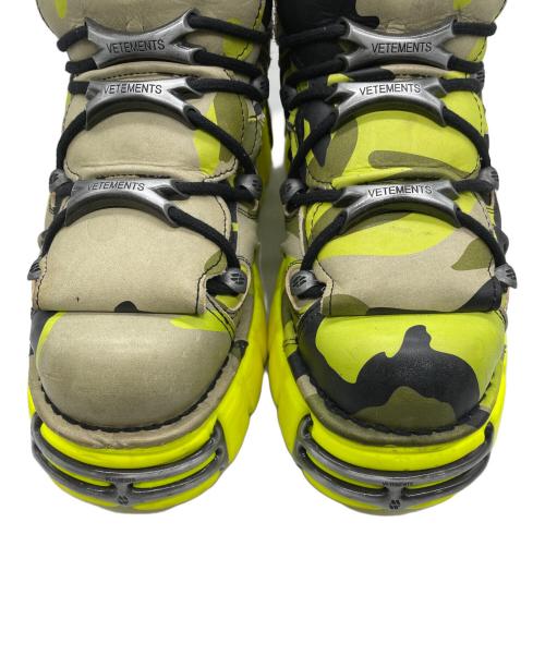 VETEMENTS（ヴェトモン）VETEMENTS (ヴェトモン) NEW ROCK (ニューロック) プラットフォームスニーカー イエロー×黄緑 サイズ:42の古着・服飾アイテム