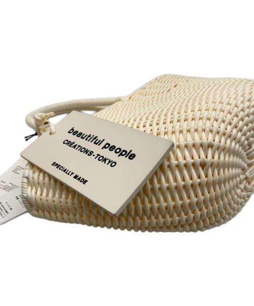 beautiful people（ビューティフルピープル）beautiful people (ビューティフルピープル) カゴバッグ アイボリーの古着・服飾アイテム