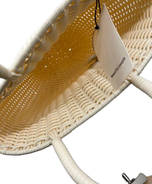 beautiful people（ビューティフルピープル）beautiful people (ビューティフルピープル) カゴバッグ アイボリーの古着・服飾アイテム