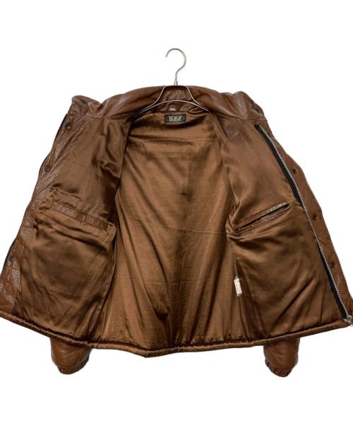 HORN WORKS（ホーンワークス）HORN WORKS (ホーンワークス) ライダースジャケット ブラウン サイズ:Lの古着・服飾アイテム