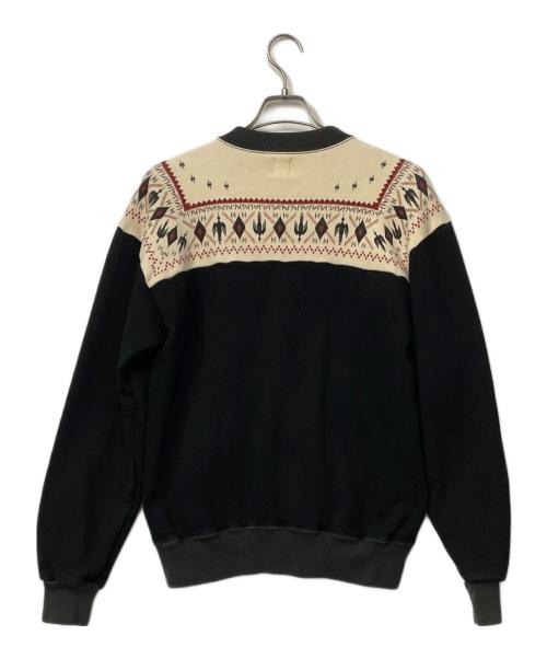 THE FLAT HEAD（ザ・フラットヘッド）THE FLAT HEAD (ザ・フラットヘッド) ブルゾン ブラック×アイボリー サイズ:LARGE 40-42の古着・服飾アイテム