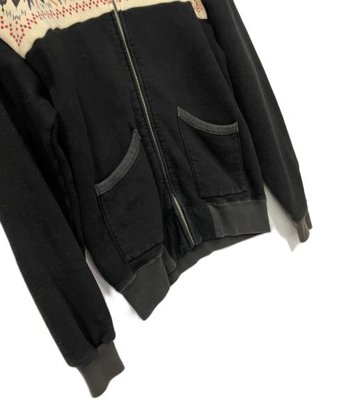 THE FLAT HEAD（ザ・フラットヘッド）THE FLAT HEAD (ザ・フラットヘッド) ブルゾン ブラック×アイボリー サイズ:LARGE 40-42の古着・服飾アイテム