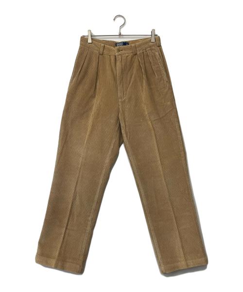 POLO RALPH LAUREN（ポロ・ラルフローレン）POLO RALPH LAUREN (ポロ・ラルフローレン) タックパンツ キャメル サイズ:W32の古着・服飾アイテム