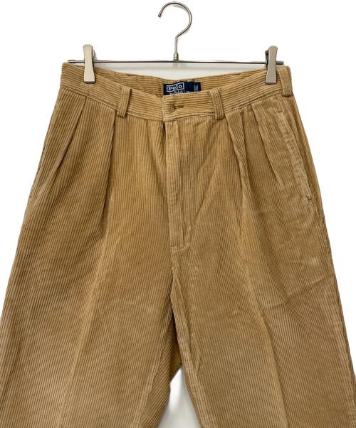POLO RALPH LAUREN（ポロ・ラルフローレン）POLO RALPH LAUREN (ポロ・ラルフローレン) タックパンツ キャメル サイズ:W32の古着・服飾アイテム