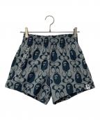 BAPE BY A BATHING APE×COACHベイプバイアベイシングエイプ×コーチ）の古着「ショートパンツ」｜ネイビー