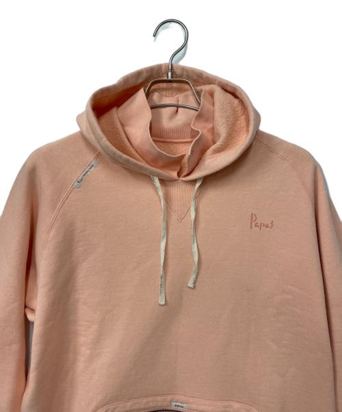 PAPAS（パパス）PAPAS (パパス) プルオーバーパーカー ピンク サイズ:Mの古着・服飾アイテム