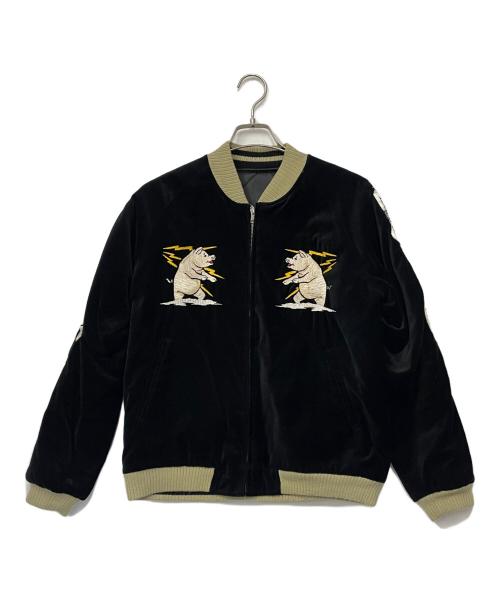 STUDIO D'ARTISAN（ステュディオダルチザン）STUDIO D'ARTISAN (ステュディオダルチザン) リバーシブルスカジャン ブラック サイズ:Lの古着・服飾アイテム