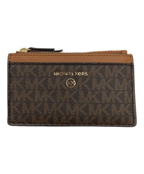MICHAEL KORS（マイケル・コース）MICHAEL KORS (マイケル・コース) スリムカードケース ブラウンの古着・服飾アイテム