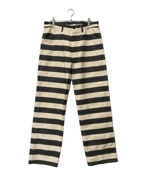 THE REAL McCOY'S（ザ・リアルマッコイズ）THE REAL McCOY'S (ザ・リアルマッコイズ) ボーダーパンツ ホワイト×ブラック サイズ:34の古着・服飾アイテム