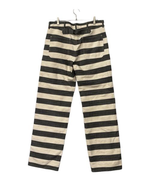 THE REAL McCOY'S（ザ・リアルマッコイズ）THE REAL McCOY'S (ザ・リアルマッコイズ) ボーダーパンツ ホワイト×ブラック サイズ:34の古着・服飾アイテム
