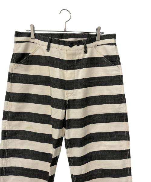 THE REAL McCOY'S（ザ・リアルマッコイズ）THE REAL McCOY'S (ザ・リアルマッコイズ) ボーダーパンツ ホワイト×ブラック サイズ:34の古着・服飾アイテム