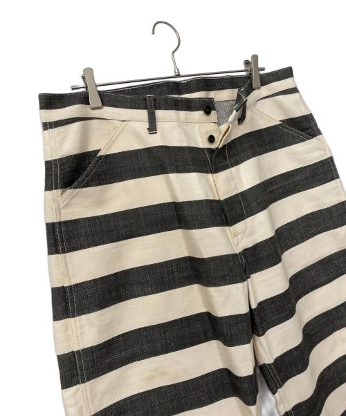 THE REAL McCOY'S（ザ・リアルマッコイズ）THE REAL McCOY'S (ザ・リアルマッコイズ) ボーダーパンツ ホワイト×ブラック サイズ:34の古着・服飾アイテム