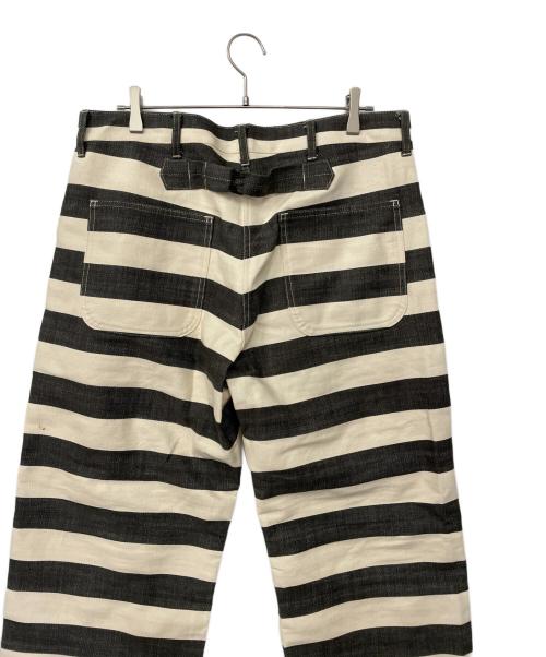 THE REAL McCOY'S（ザ・リアルマッコイズ）THE REAL McCOY'S (ザ・リアルマッコイズ) ボーダーパンツ ホワイト×ブラック サイズ:34の古着・服飾アイテム