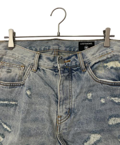 LOSTSHDWS（ロストシャドーズ）LOSTSHDWS (ロストシャドーズ) デニムダメージパンツ ブルー サイズ:32の古着・服飾アイテム