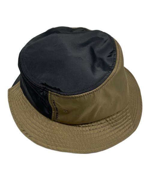 FenG CHen WANG（フェンチェンワン）FenG CHen WANG (フェンチェンワン) ハット ブラック×カーキ サイズ:Mの古着・服飾アイテム