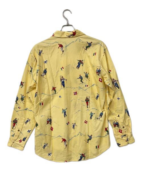 PAPAS（パパス）PAPAS (パパス) 柄シャツ イエロー サイズ:Mの古着・服飾アイテム