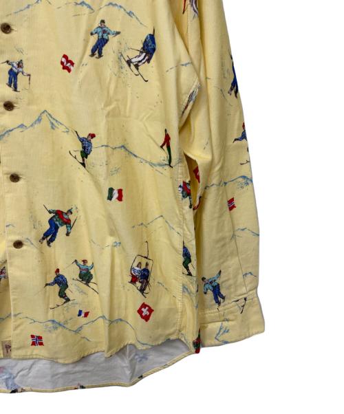 PAPAS（パパス）PAPAS (パパス) 柄シャツ イエロー サイズ:Mの古着・服飾アイテム