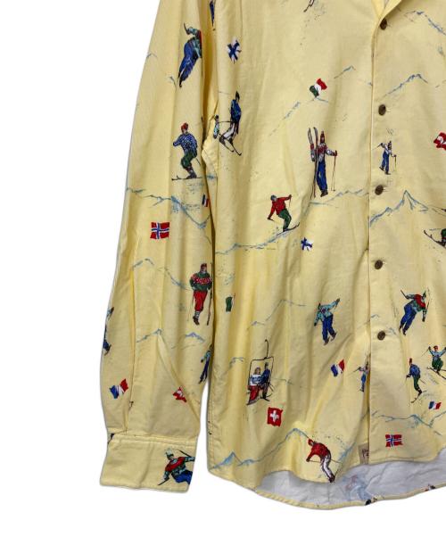 PAPAS（パパス）PAPAS (パパス) 柄シャツ イエロー サイズ:Mの古着・服飾アイテム