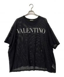 VALENTINO（ヴァレンティノ）の古着「メッシュカットソー」｜ブラック