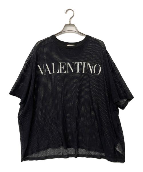 VALENTINO（ヴァレンティノ）VALENTINO (ヴァレンティノ) メッシュカットソー ブラック サイズ:XLの古着・服飾アイテム