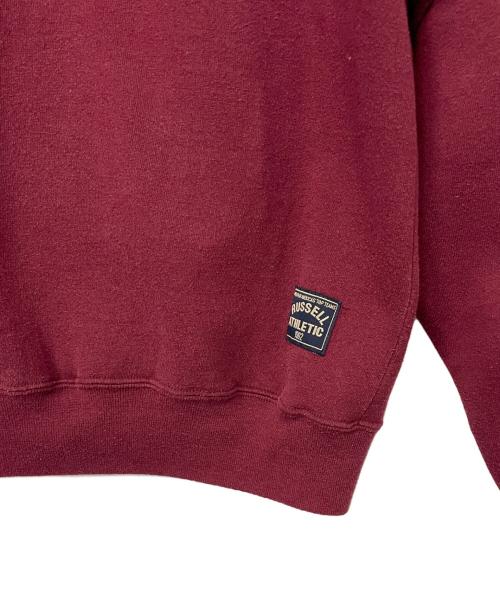 RUSSELL ATHLETIC（ラッセルアスレチック）RUSSELL ATHLETIC (ラッセルアスレチック) ハーフジップスウェット ボルドー サイズ:Lの古着・服飾アイテム